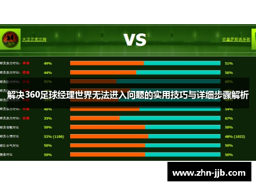 解决360足球经理世界无法进入问题的实用技巧与详细步骤解析 解决360足球经理世界无法进入问题的实用技巧与详细步骤解析