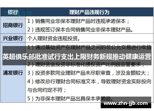 英超俱乐部批准试行支出上限财务新规推动健康运营